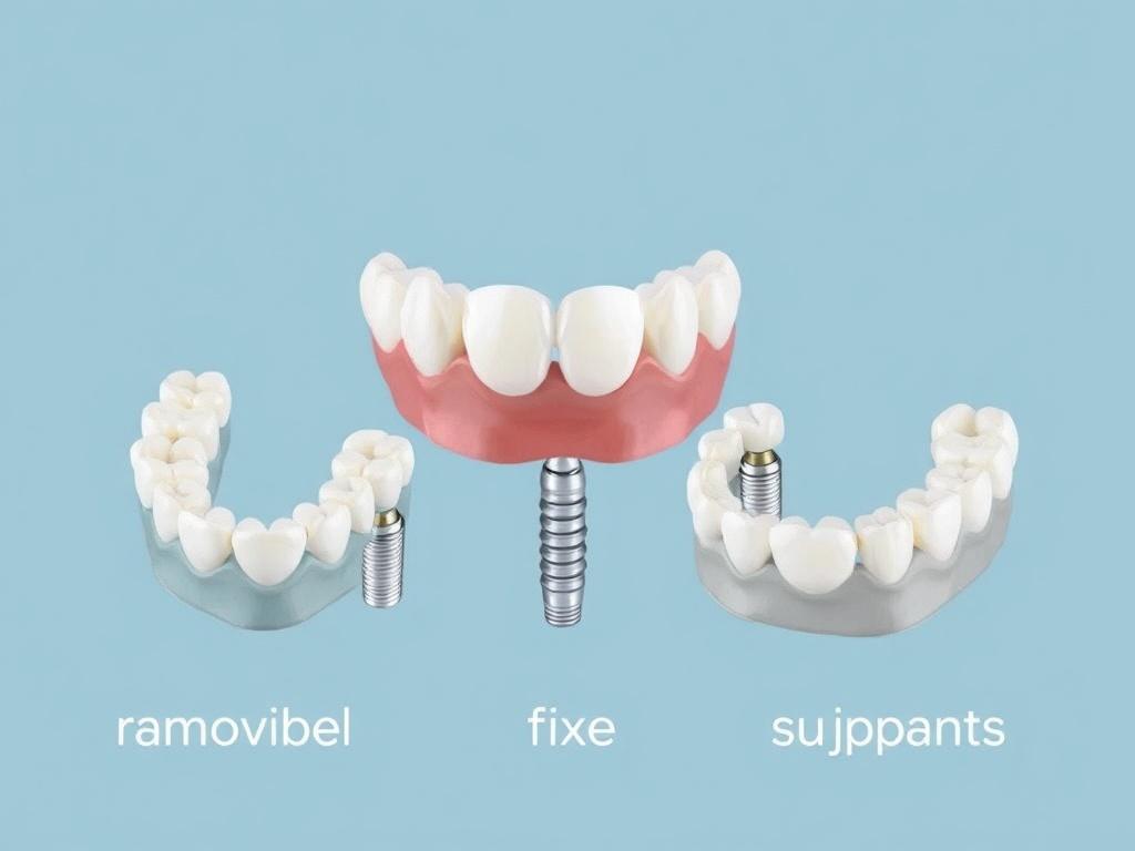 Les différents types de prothèses dentaires (amovibles, fixes, sur implants).. Grundbegriffe: Was bedeutet amovibel, fixe und sur implants?